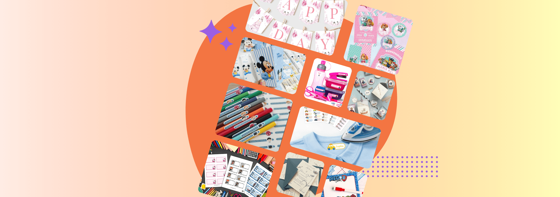 diseños etiquetas escolares